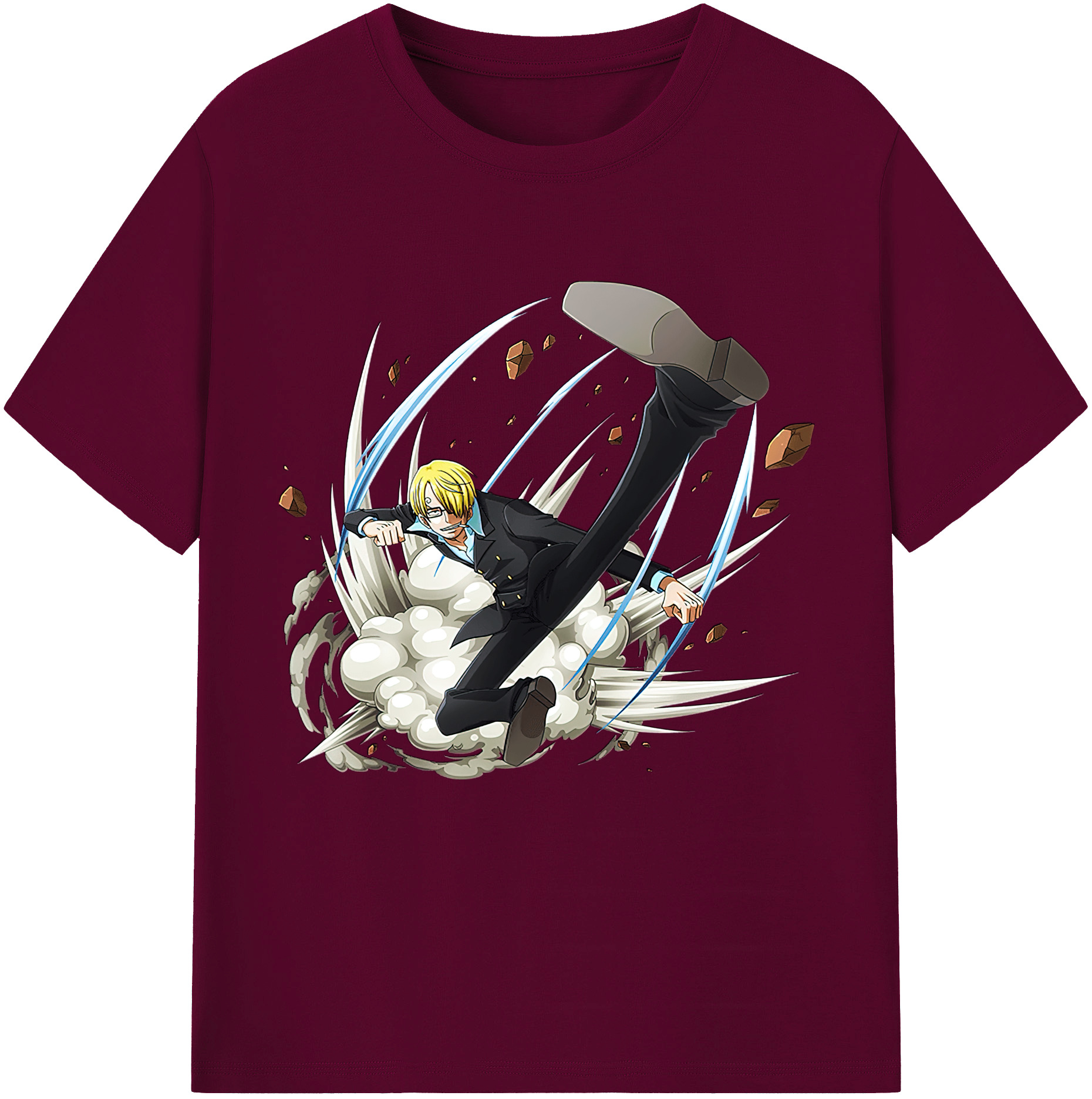 （画像用） ワンピース サンジ ONE PIECE Sanji レディースカジュアルプリントTシャツ（綿100％）
